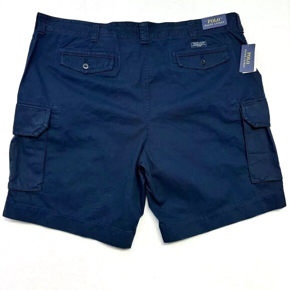 Polo Ralph Lauren Mens Big & Tall 48B Navy Classic Fit Twill 10" Cargo Shorts - Picture 2 of 7